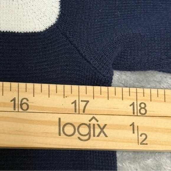 J. Crew White Navy Nautical Cropped Cotton Sweater - Size XS - Picture 9 of 11